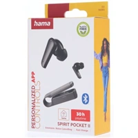 Hama Bluetooth slúchadlá Spirit Pocket II, štuple, čierne