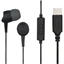 Hama USB-C slúchadlá s mikrofónom Sea II, štuple, čierne
