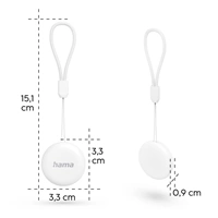 Hama lokalizačný čip, Bluetooth lokátor pre Android Find My Device, set 2 ks