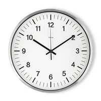 Hama Shiny, nástenné hodiny, riadené rádiovým signálom, priemer 35 cm, kefovaný hliník