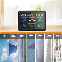 Hama Color, meteostanica, bezdrtov senzor, farebn VA displej, sieov zdroj, batrie
