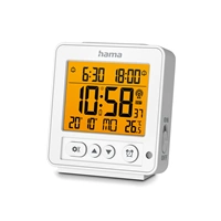 Hama Rhodes, digitálny budík, riadený rádiovým signálom, biely