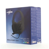 uRage gamingov headset SoundZ 100, ierny