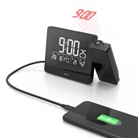 Hama Plus Charge, budík s projekciou času a USB konektorom pre nabíjanie mobilu