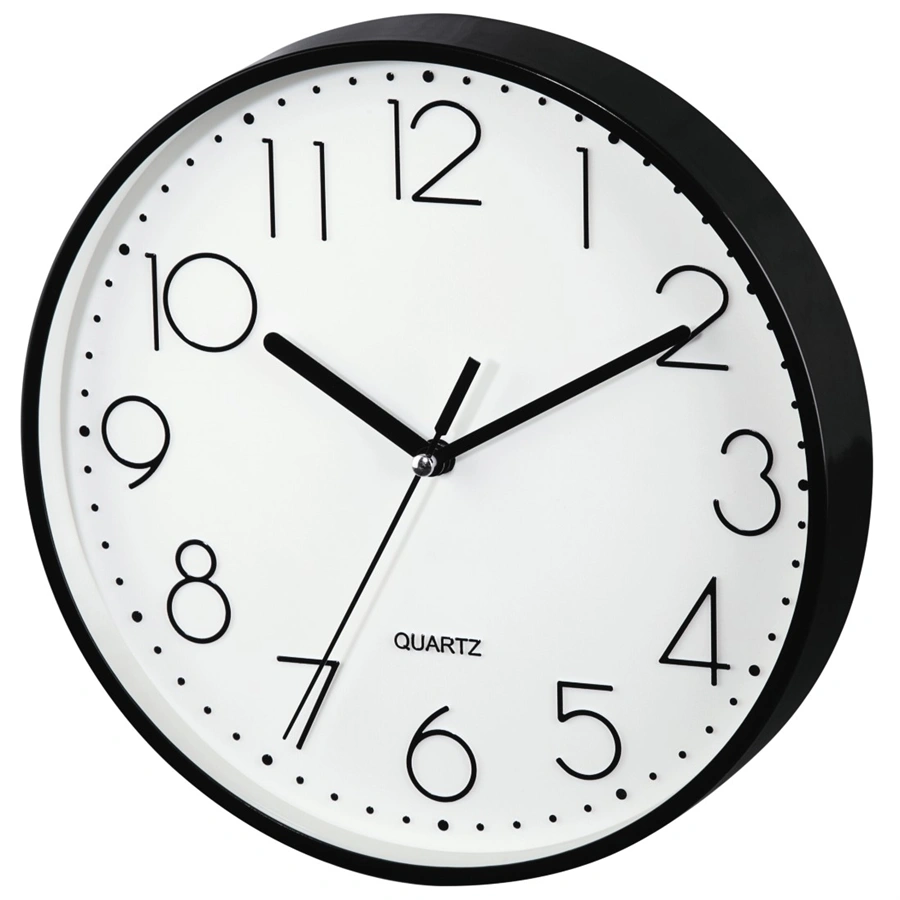 Hama PG-220, nástenné hodiny, priemer 22 cm, tichý chod, čierne