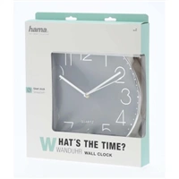 Hama Elegance nstenn hodiny, priemer 30 cm, tich chod, strieborn/ed