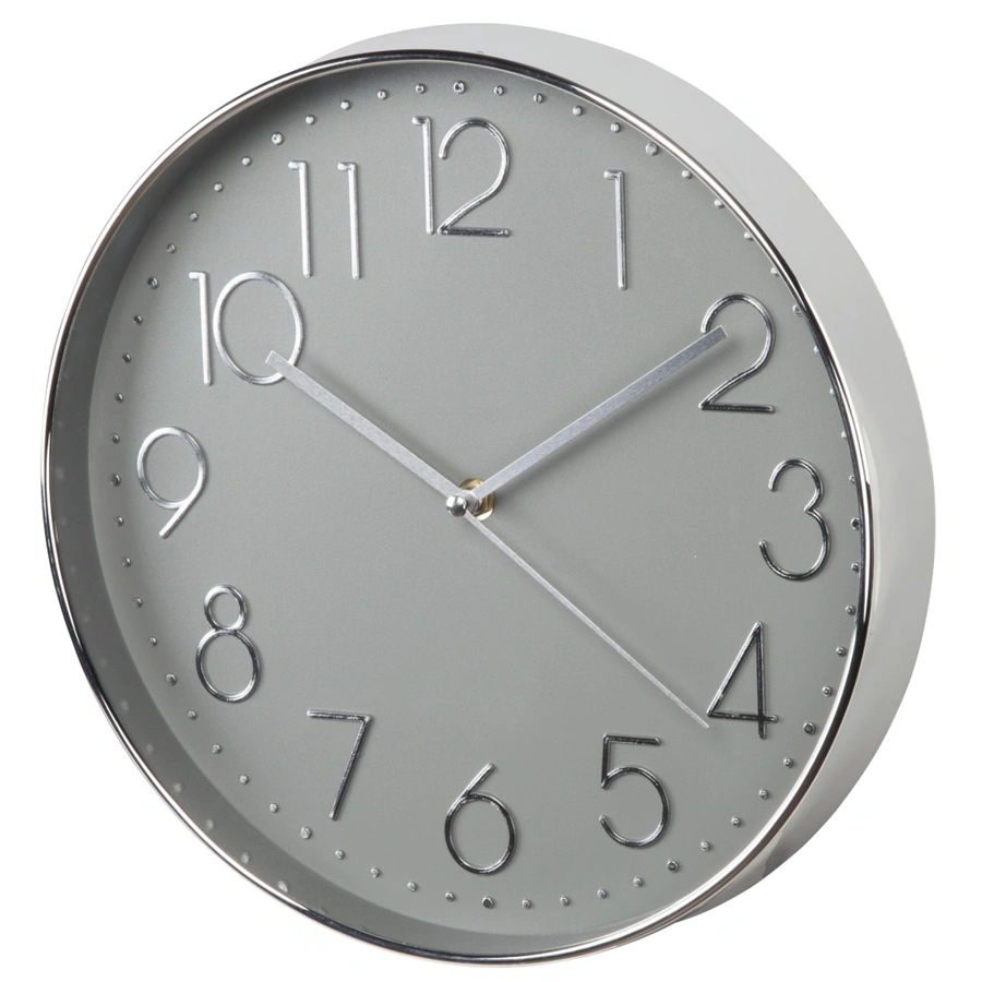 Hama Elegance nástenné hodiny, priemer 30 cm, tichý chod, strieborné/šedé (rozbalené)