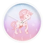 Hama Magical Unicorn, detské nástenné hodiny, priemer 25 cm, tichý chod