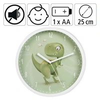 Hama Happy Dino, detsk nstenn hodiny, priemer 25 cm, tich chod