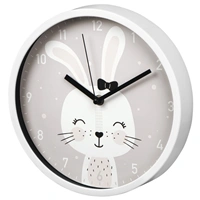Hama Lovely Bunny, detské nástenné hodiny, priemer 25 cm, tichý chod