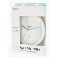 Hama Lovely Bunny, detsk nstenn hodiny, priemer 25 cm, tich chod (rozbalen)