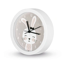 Hama Lovely Bunny, detsk stoln hodiny s funkciou budenia, priemer 16 cm, tich chod