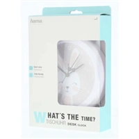 Hama Lovely Bunny, detsk stoln hodiny s funkciou budenia, priemer 16 cm, tich chod