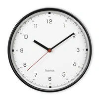 Hama Linea, nástenné hodiny, priemer 25 cm, tichý chod, čierne