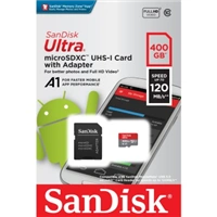 SanDisk Ultra microSDXC 400 GB 120 MB/s  A1 Class 10 UHS-I, s adaptérom