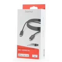 Hama MFI USB-C Lightning nabjac/dtov kbel pre Apple, 3 m