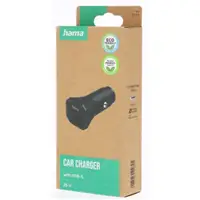 Hama Eco rýchla USB nabíjačka do vozidla,  USB-C PD/QC 25 W, čierna