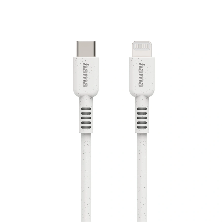 Hama Eco MFi kábel USB 2.0 pre Apple, USB-C - Lightning, 1 m, biely