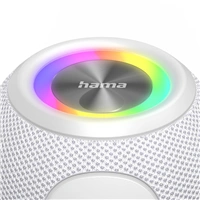 Hama Ball, Bluetooth reproduktor, 5 W, LED podsvietenie, AUX-in, USB-A, microSD slot, biely