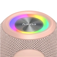 Hama Ball, Bluetooth reproduktor, 5 W, LED podsvietenie, AUX-in, USB-A, microSD slot, ružový