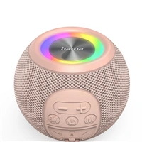 Hama Ball, Bluetooth reproduktor, 5 W, LED podsvietenie, AUX-in, USB-A, microSD slot, ružový