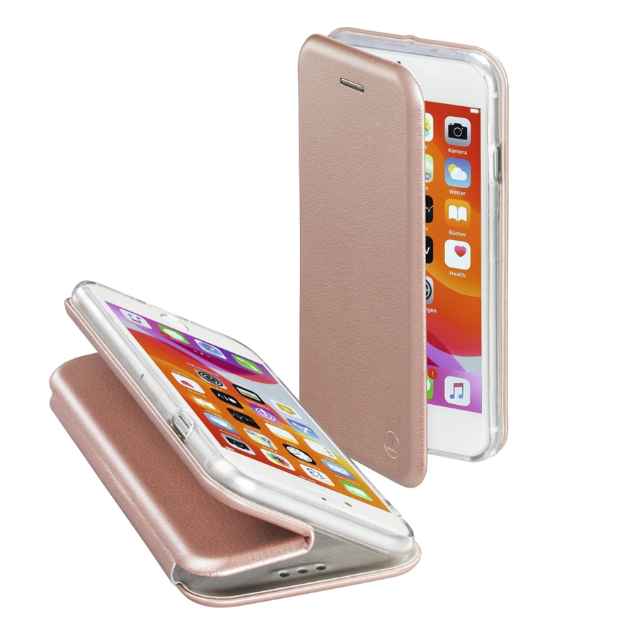 Hama Curve, otváracie puzdro pre Apple iPhone SE 2020, ružové zlato