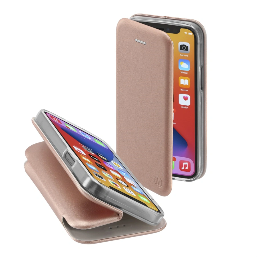 Hama Curve, otváracie puzdro pre Apple iPhone 12 mini, ružové zlato