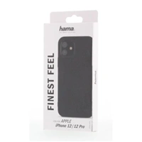 Hama Finest Feel, kryt pre Apple iPhone 12/12 Pro, čierny