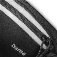 Hama športová bedrová taštička na mobil a drobnosti, reflexné prvky, čierna