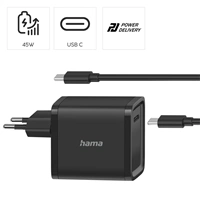 Hama USB-C napájací zdroj, Power Delivery, 5-20 V, 45 W