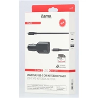 Hama USB-C napájací adaptér do vozidla pre notebooky, Power Delivery, 5-20 V/70 W