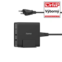 Hama rýchla stolná USB nabíjačka, 1x USB-C, 2x USB-A, PD 65 W