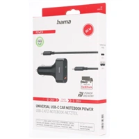 Hama USB-C napájací zdroj do auta, Power Delivery,  5-20 V, 65 W, 1,5 m