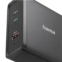 Hama USB nabíjacia stanica GaN, 2x USB-C PD, 1x USB-A (1x QC), 140 W