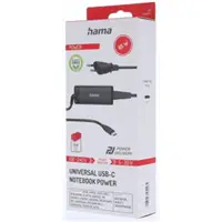 Hama USB-C napájací zdroj pre notebooky, Power Delivery, GaN, 5-20 V, 65 W