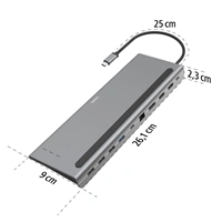 Hama USB-C dokovacia stanica Connect2Office Pro, 10 pripojení