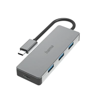 Hama USB-C-Hub, 4 porty, USB 3.2, 10 Gbit/s, hliníkový