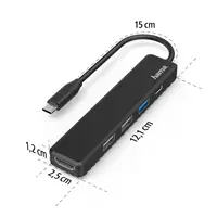 Hama USB-C hub, multiport, 4x USB, 1x HDMI