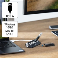 Hama USB hub, 4 porty, USB 2.0, čierny