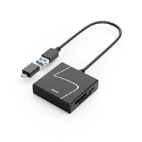 Hama čítačka kariet USB 3.2 Gen1, USB-A, USB-C adaptér, SD/CF/MS