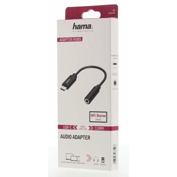 HAMA Adaptateur USB-C / 3.5 mm jack Noir (205282)