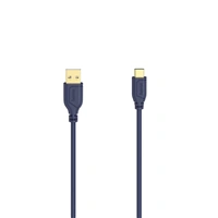 Hama USB-C 2.0 kábel typ A-C 0,75 m, Flexi-Slim, modrý