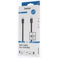 Hama USB-C 3.2 Gen1 kábel, 0,75 m, 5 Gb/s, 100 W