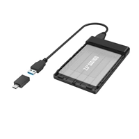Hama externý box na 2,5" SSD/HDD disk, USB-A + USB-C, SATA, USB 3.2 Gen 1