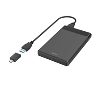 Hama externý box na 2,5" SSD/HDD disk, USB-A + USB-C, SATA, USB 3.2 Gen 1