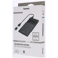 Hama externý box na 2,5" SSD/HDD disk, USB-A + USB-C, SATA, USB 3.2 Gen 1