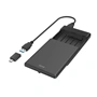 Hama externý box na 2,5" SSD/HDD disk, USB-A + USB-C, SATA, USB 3.2 Gen 1