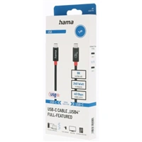 Hama USB-C kbel USB4, 1 m, 40 Gb/s, 240 W