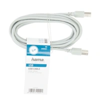 Hama USB 2.0 kábel typ A-B, 3 m, nebalený