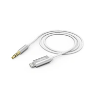 Hama MFI audio adaptérový kábel Lightining na jack 3,5 mm pre Apple, 1 m, aktívny, alu